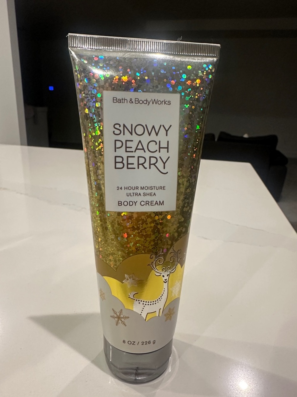 Bath & Body Works Snowy Peach Berry Body Cream 8oz NEW